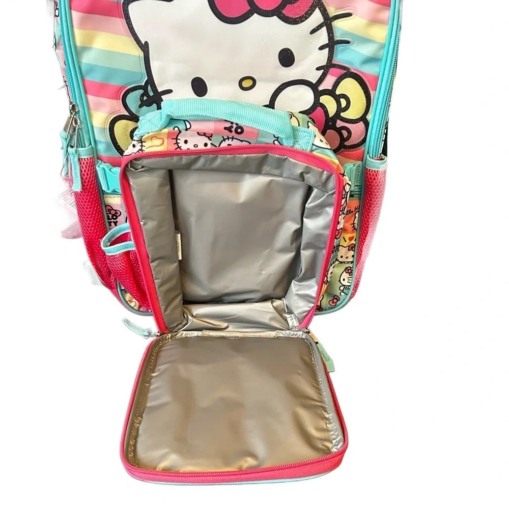 Sanrio Hello Kitty Rainbow Striped Backpack